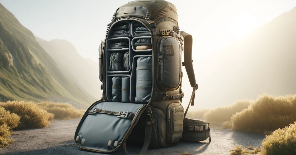 Backpacker rygsæk med vigtige funktioner