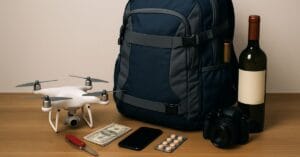 ting du ikke må have med i rygsækken på rejsen